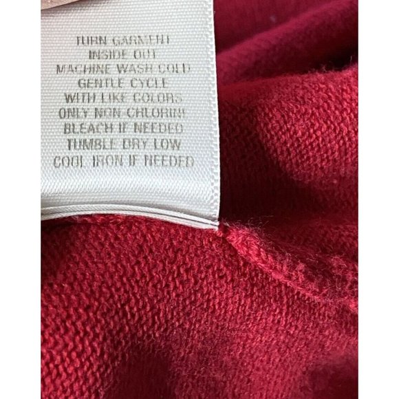 CJ Banks Women Size 3X Red Sweater Button Detail Cotton Lightweight Casual - Picture 5 of 14